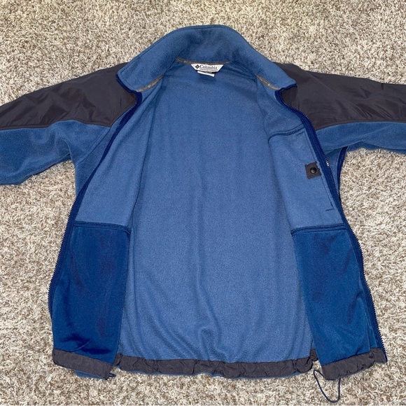 COLUMBIA Sportswear Blue Fleece Full Zip Up Core Interchange Jacket Size Medium - Picture 6 of 11